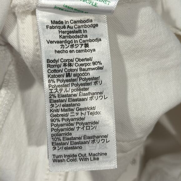 NWT J. Crew White maternity jean in signature stretch Slim Fit Full Length BR173 - Picture 10 of 14